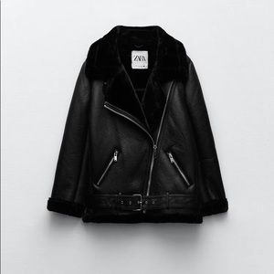 Black Sherpa Jacket / Double Faced Jacket